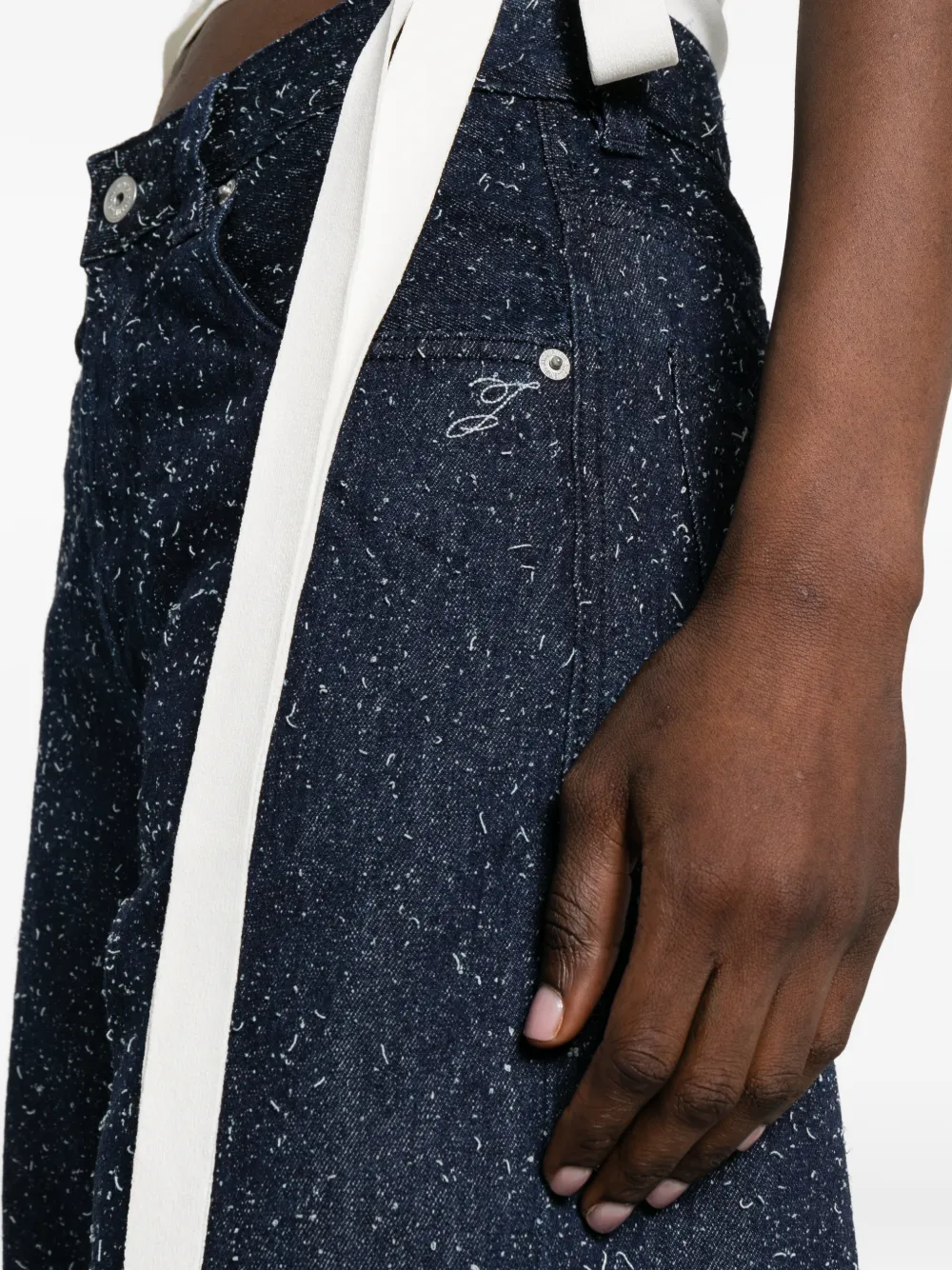 Jacquemus Jeans met riemlussen Blauw