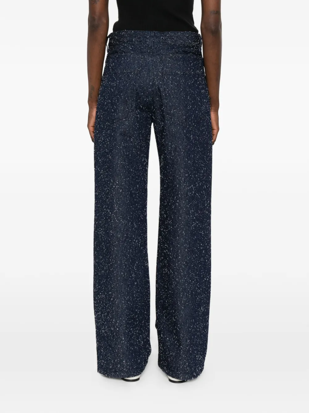 Jacquemus Jeans met riemlussen Blauw