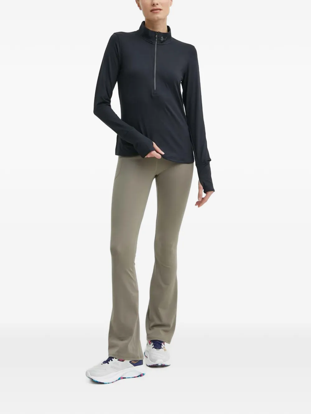 Under Armour Sweater met rits en duimgat Zwart