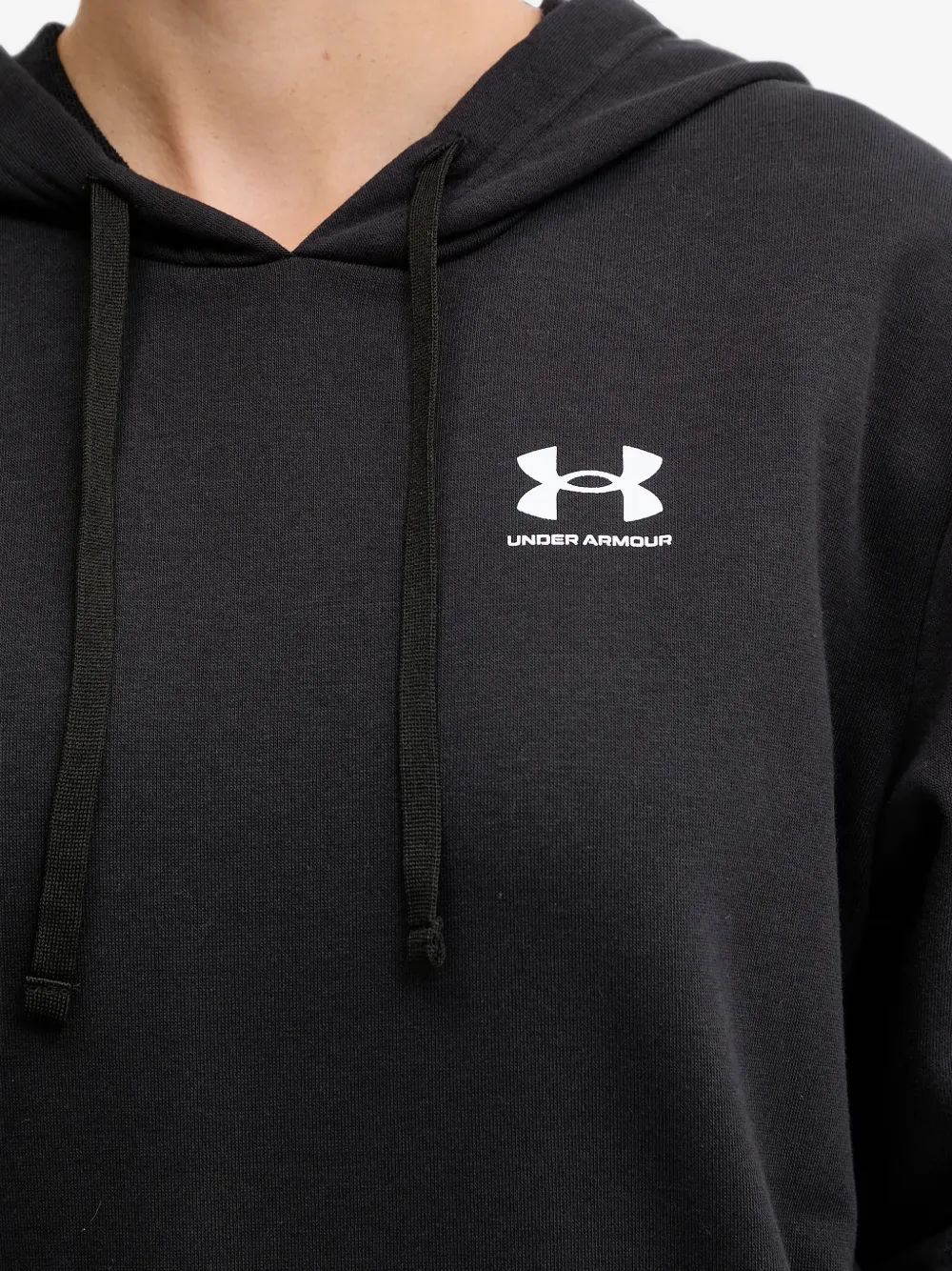 Under Armour Rival logo hoodie Zwart