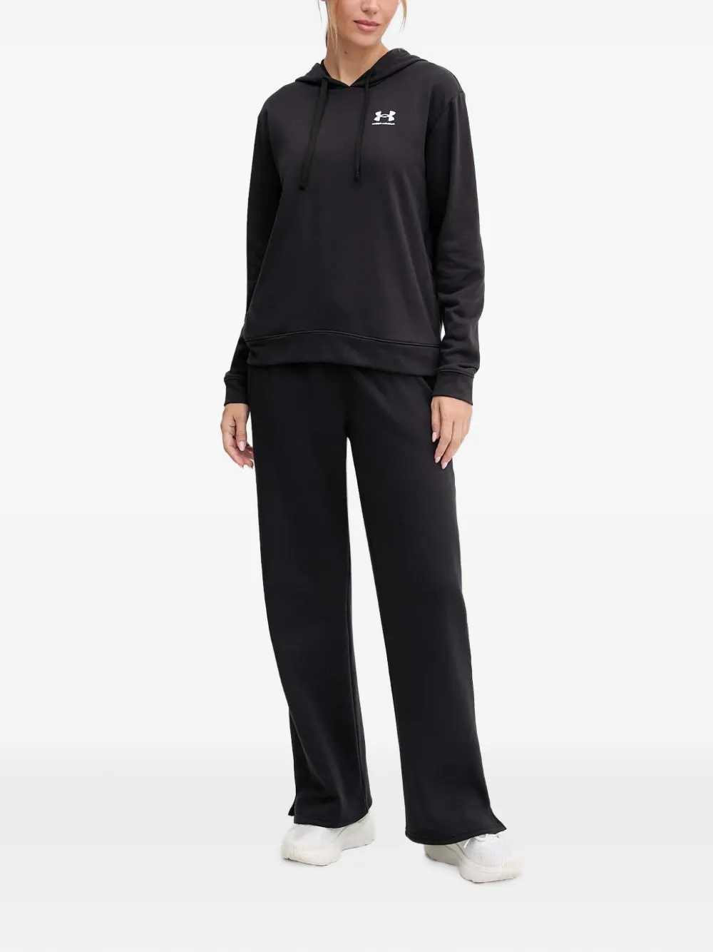 Under Armour Rival logo hoodie Zwart