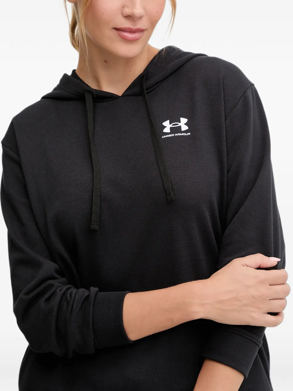 Under Armour Rival logo hoodie Zwart
