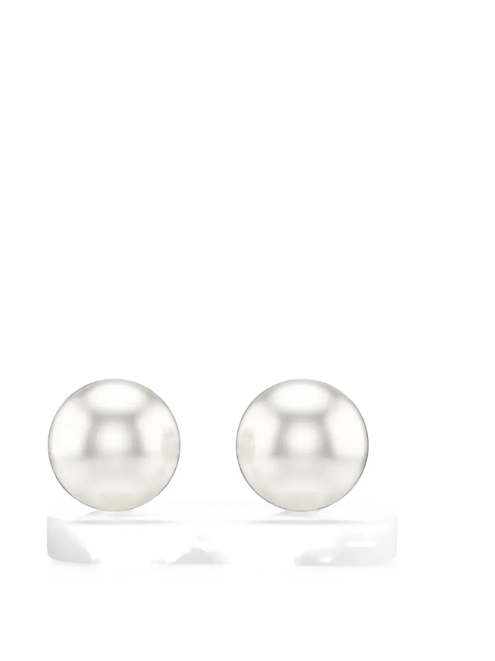 Swarovski Matrix crystal-pearl stud earrings - Argento