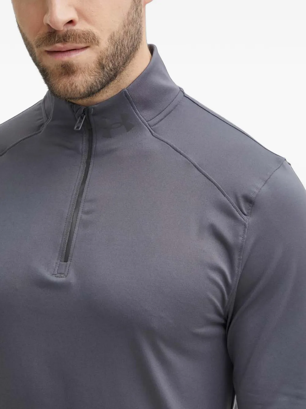 Under Armour Qualifier Run trui met kwartrits en duimsleuf Grijs