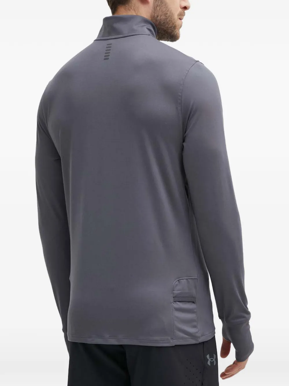 Under Armour Qualifier Run trui met kwartrits en duimsleuf Grijs