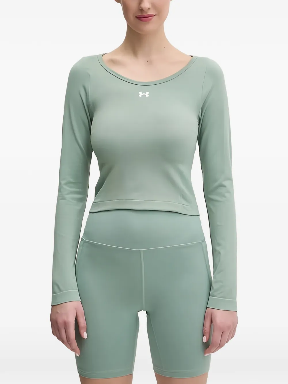 Under Armour logo-print long-sleeves T-shirt - Verde