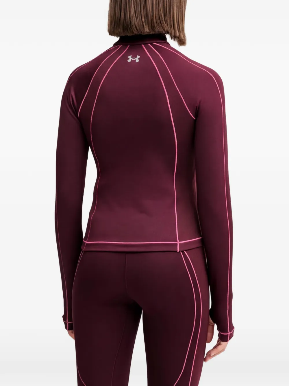 Under Armour Top met lange mouwen en rits Rood