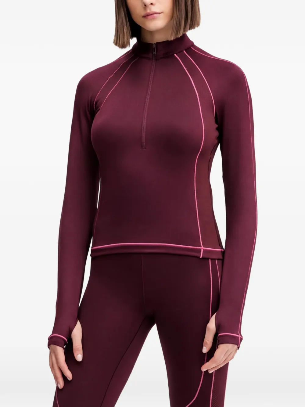 Under Armour Langarmshirt mit Reißverschluss - Rot