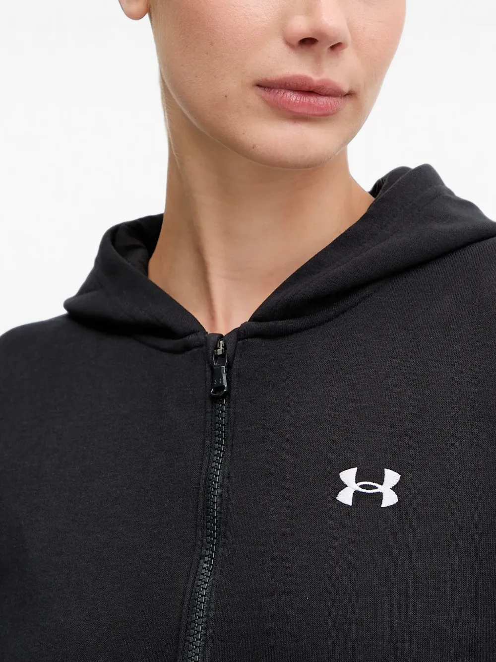 Under Armour Rival half-zip logo hoodie Zwart