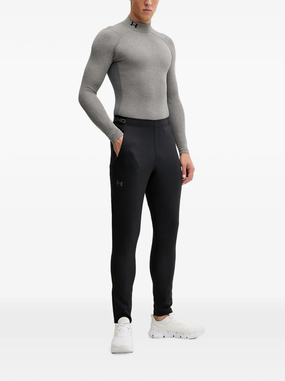 Under Armour logo-waistband track pants Zwart