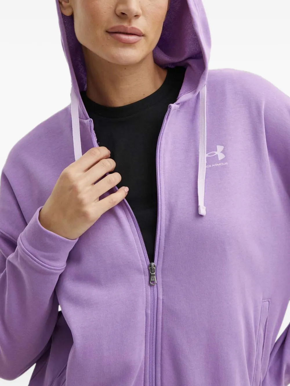 Under Armour zip hooded sweatshirt Paars