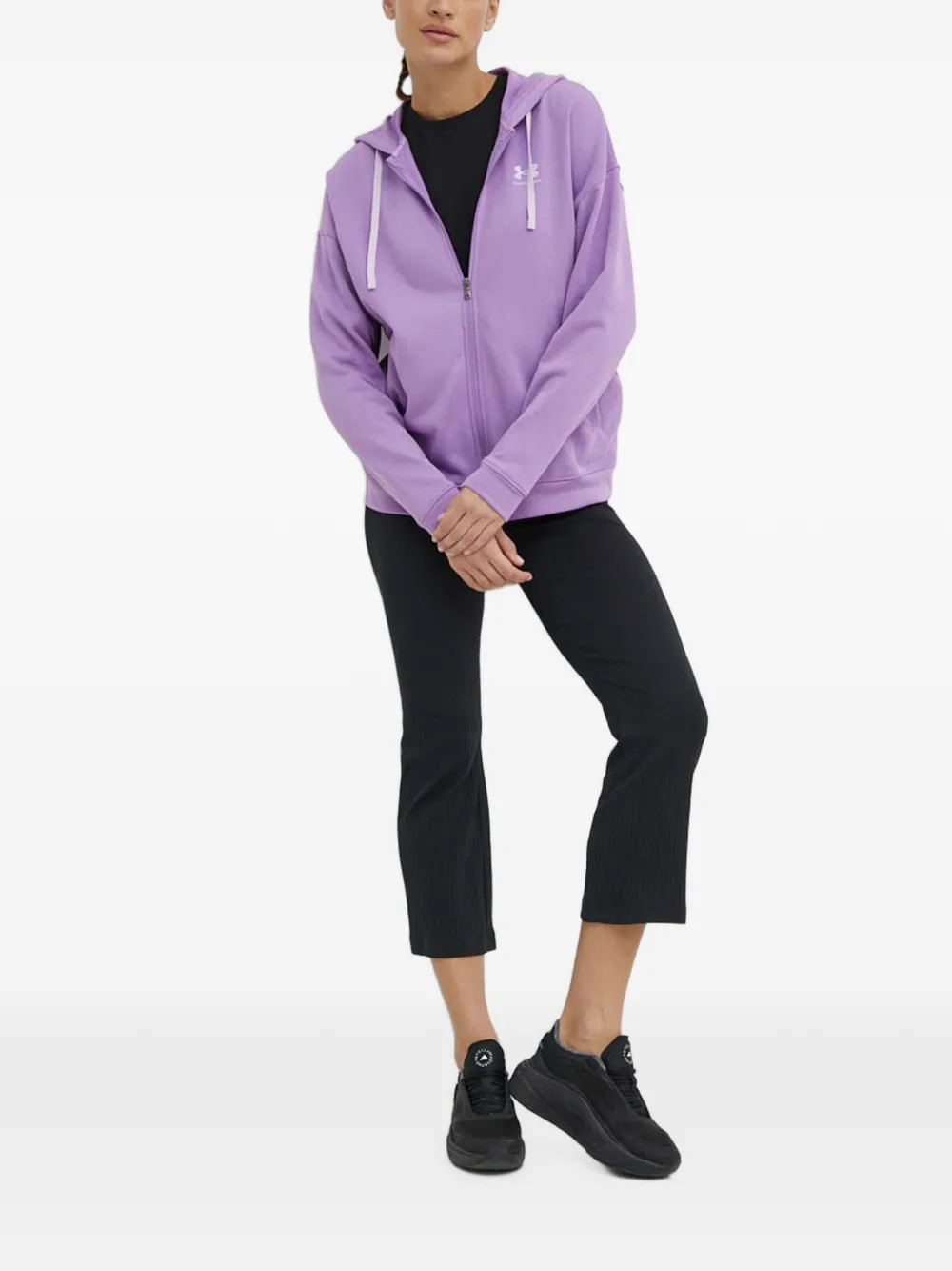 Under Armour zip hooded sweatshirt Paars
