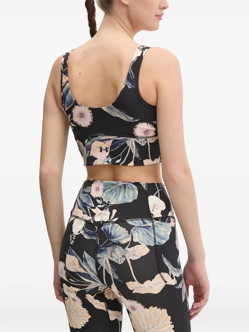Under Armour Sport-bh met bloemen-patroon Zwart