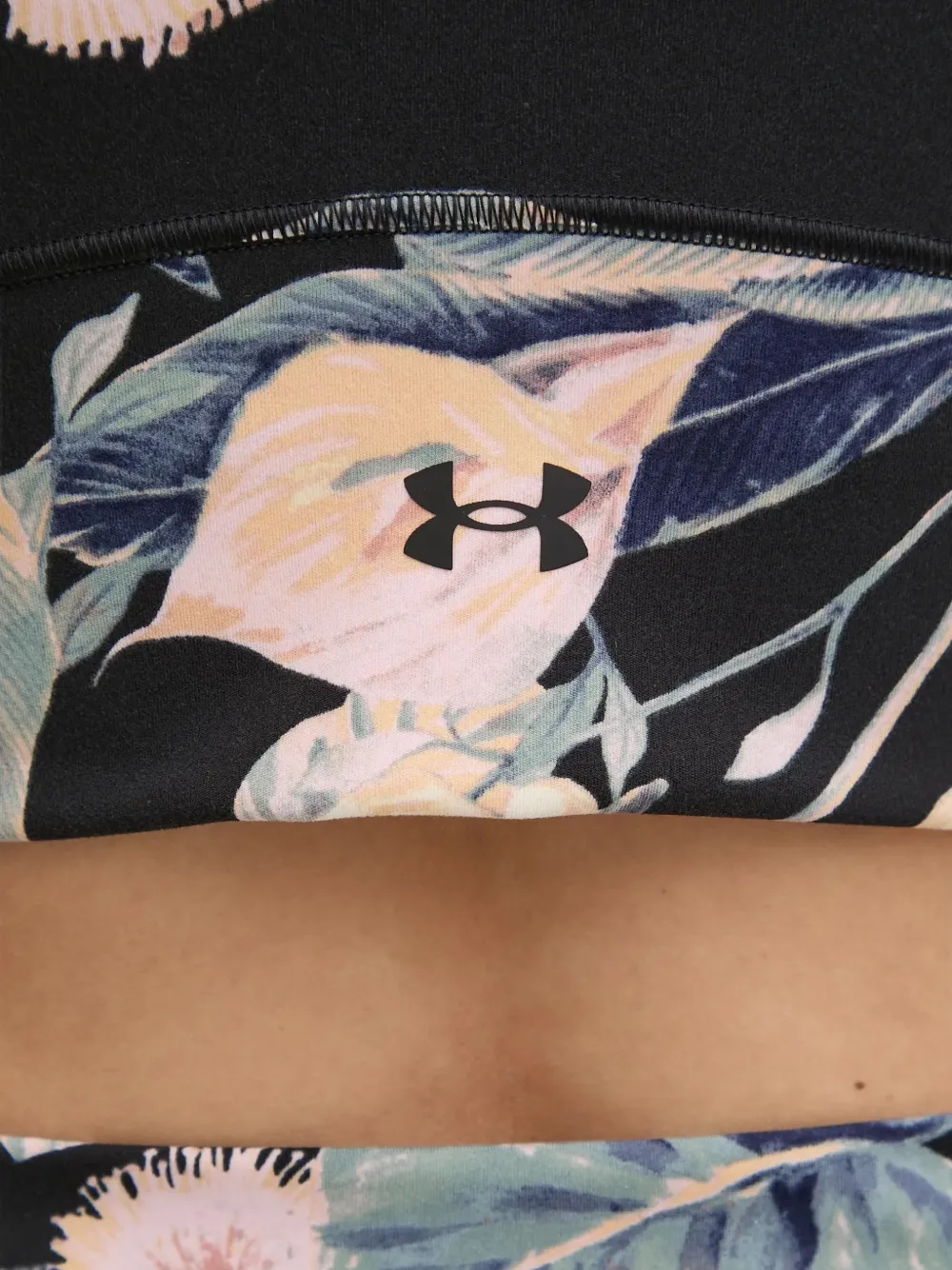 Under Armour Sport-bh met bloemen-patroon Zwart