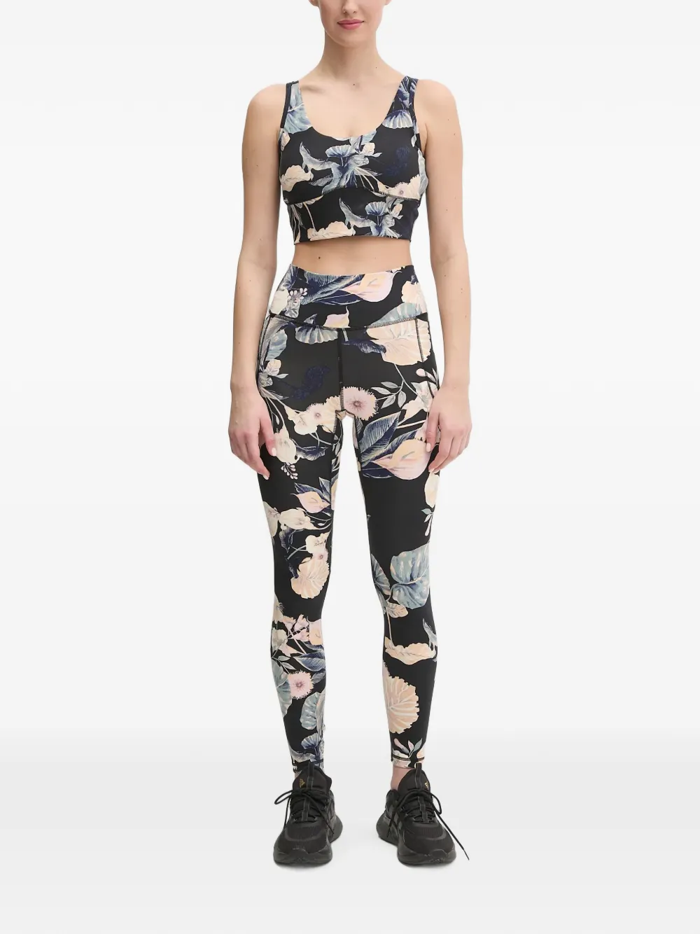 Under Armour Sport-bh met bloemen-patroon Zwart