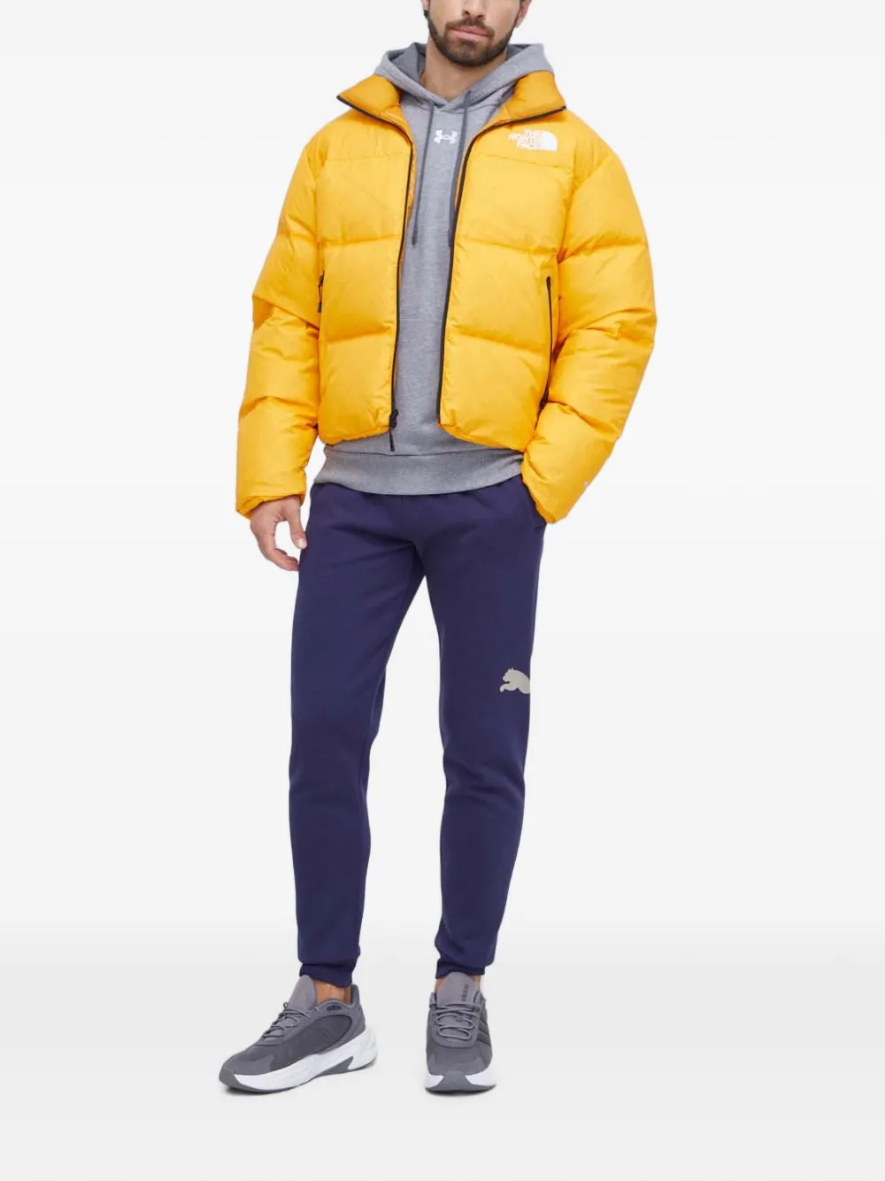 Under Armour Rival logo hoodie Grijs