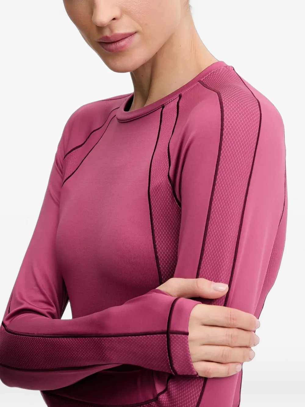 Under Armour ColdGear textured long-sleeve trainning shirt Roze