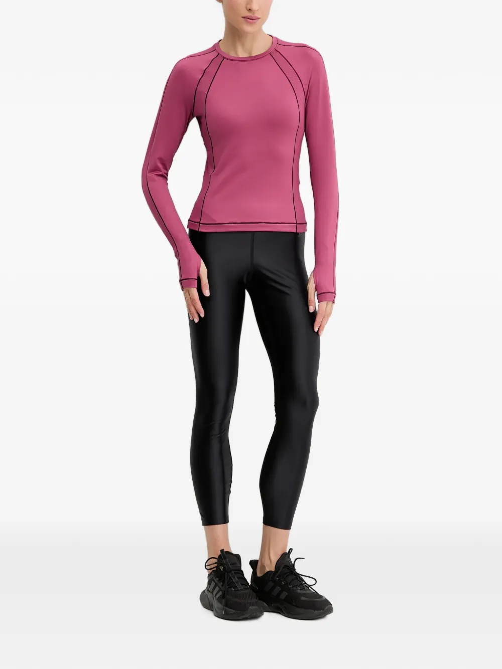 Under Armour ColdGear textured long-sleeve trainning shirt Roze