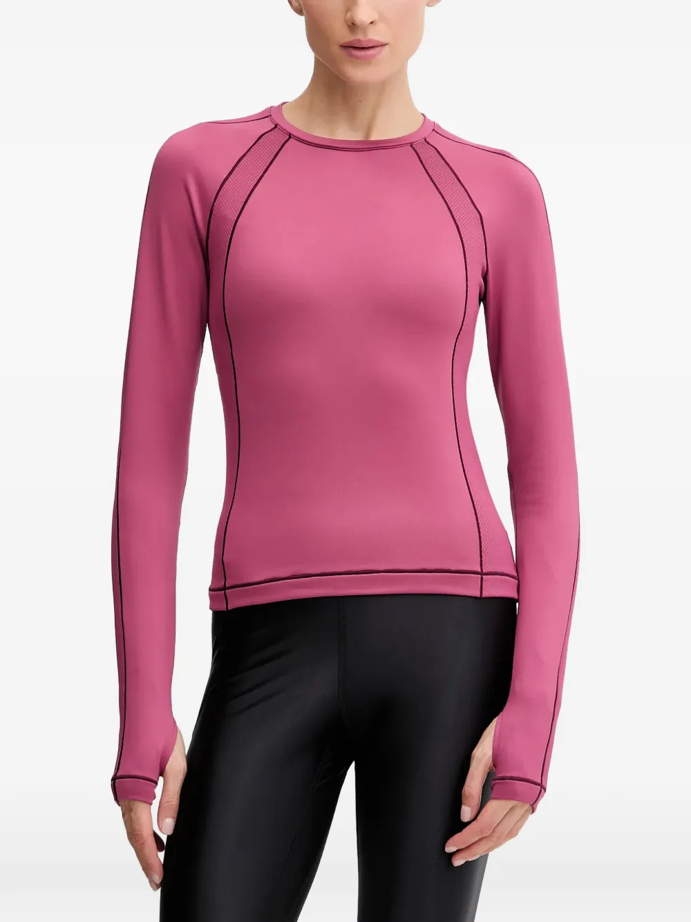 Under Armour ColdGear® textured long-sleeve trainning shirt - Rosa
