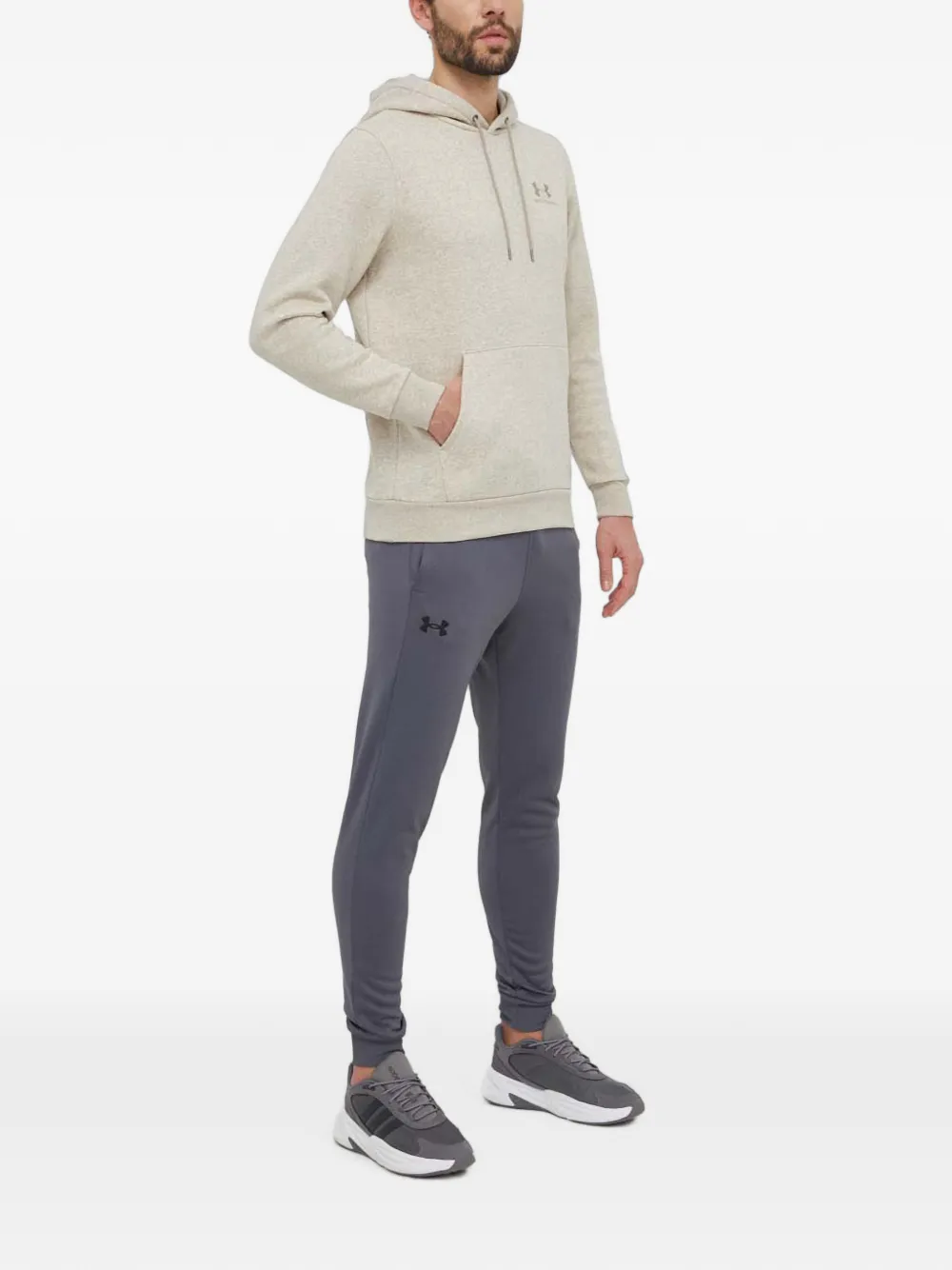 Under Armour Hoodie met logo Beige