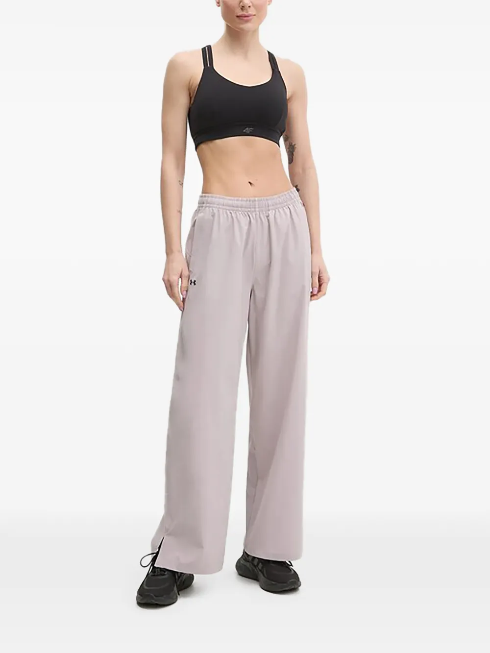 Under Armour Trainingsbroek met logo-detail Paars