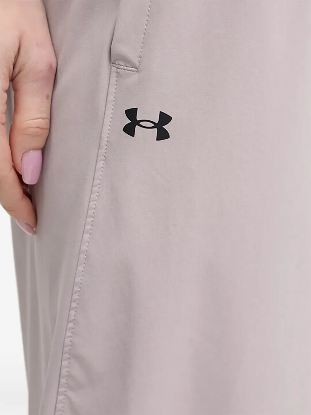 Under Armour Trainingsbroek met logo-detail Paars