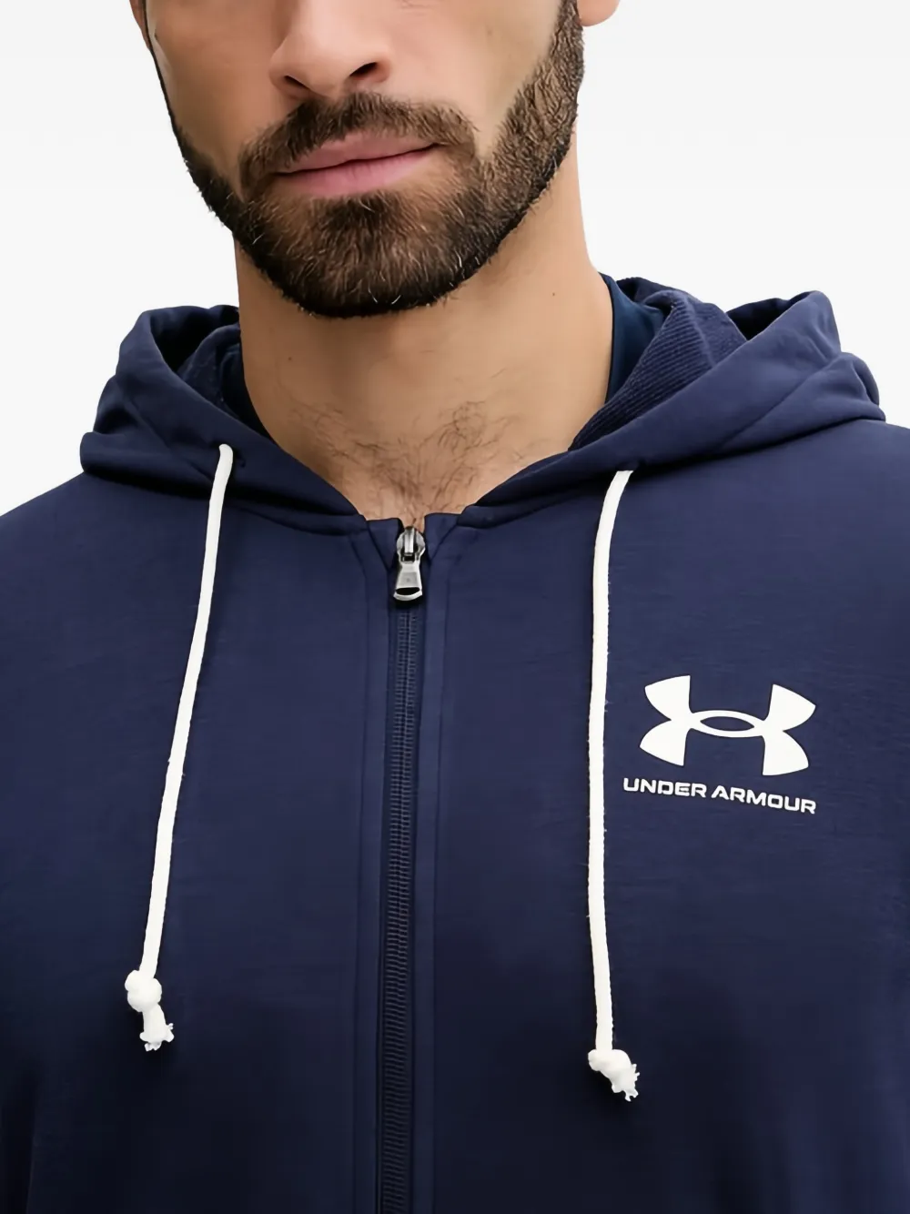 Under Armour Hoodie met rits en logodetail Blauw