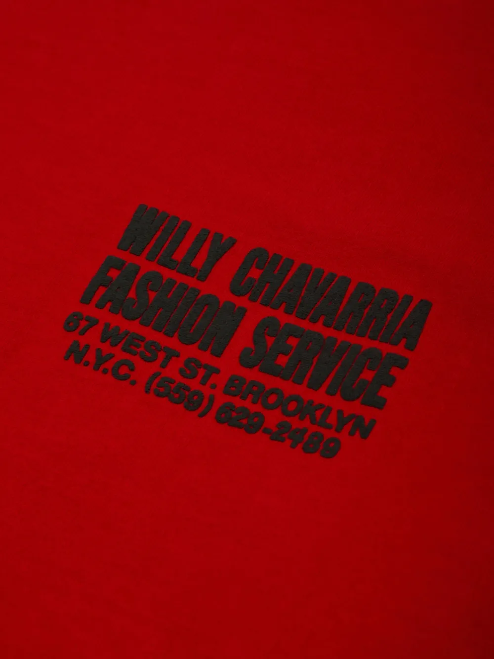 Willy Chavarria Fashion Services Short-sleeve T-shirt in Red, view 4