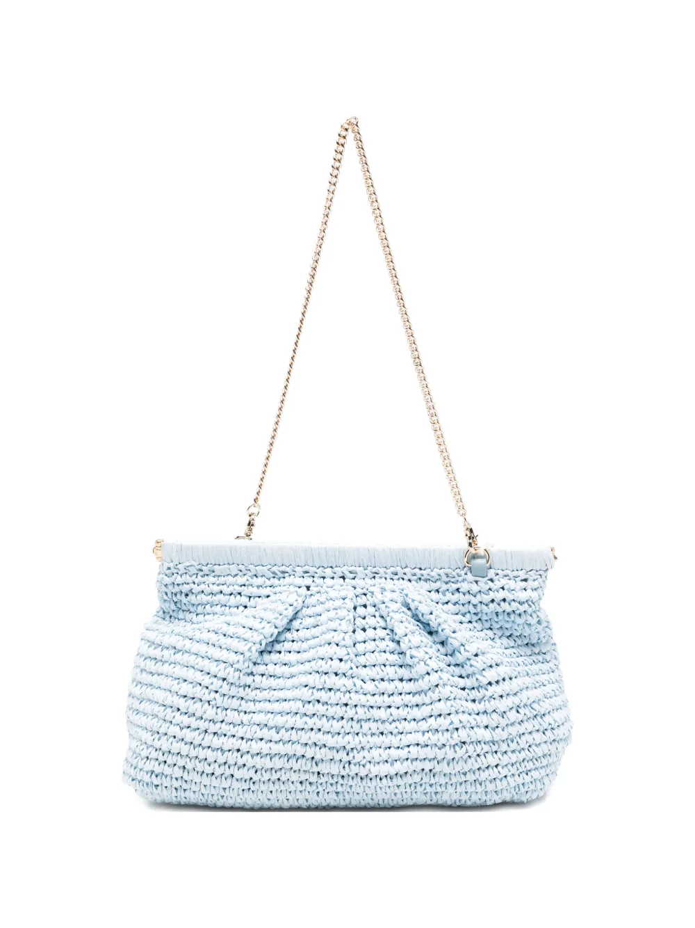 Marella Paprica woven chain clutch bag - Blu