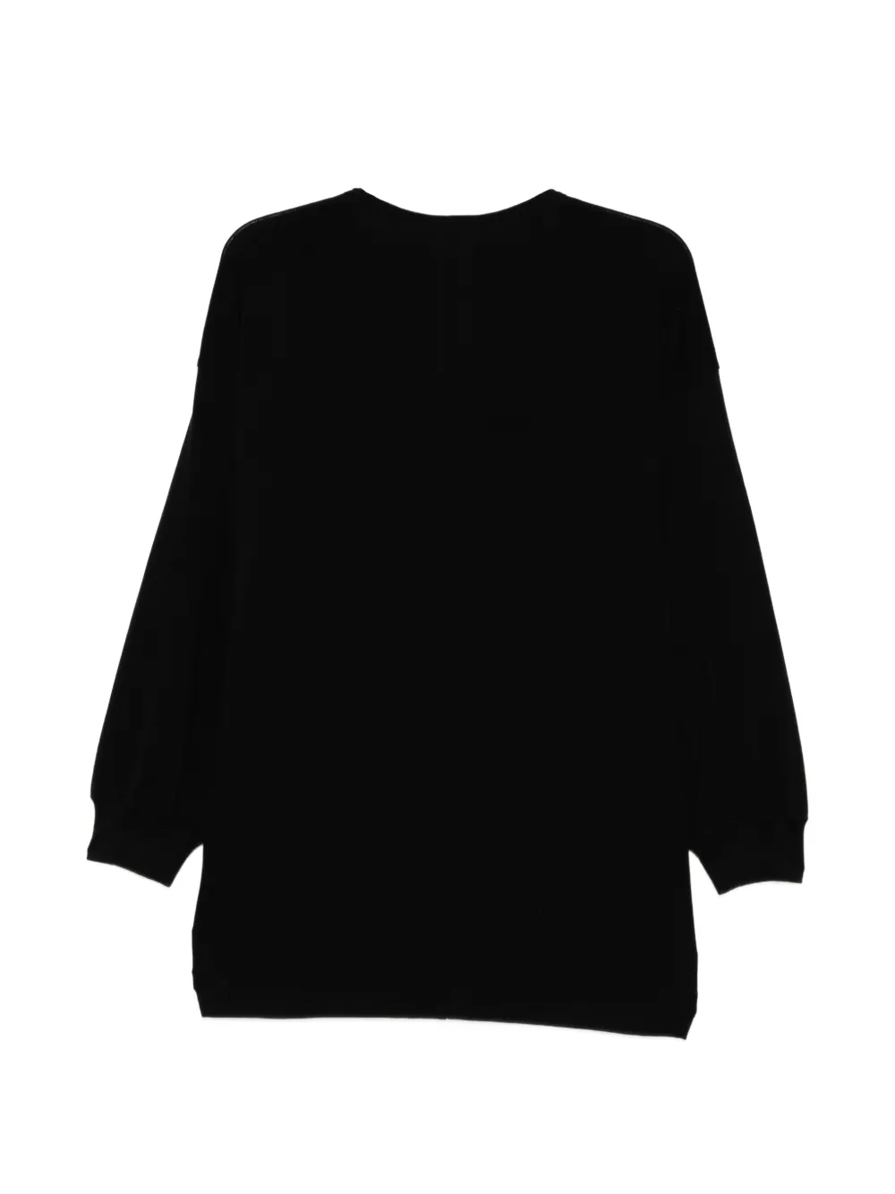The Viridi-Anne Henley T-shirt met V-hals Zwart