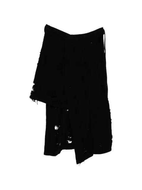 Julius distressed asymmetric skirt
