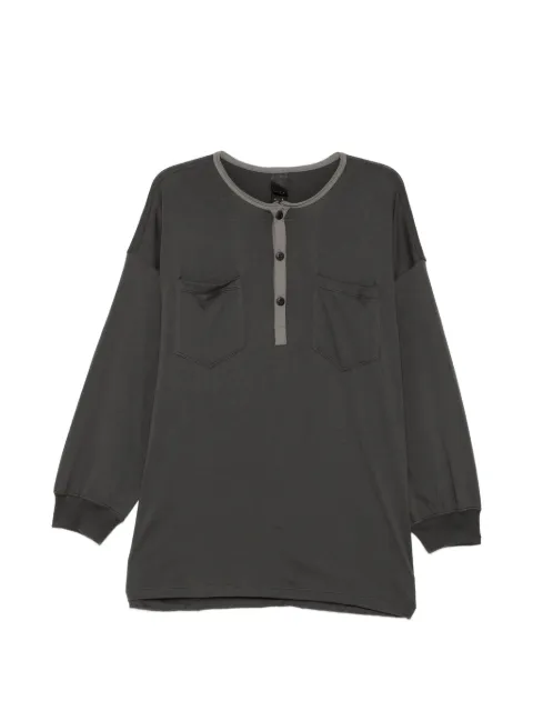 The Viridi-Anne Henley-neck T-shirt