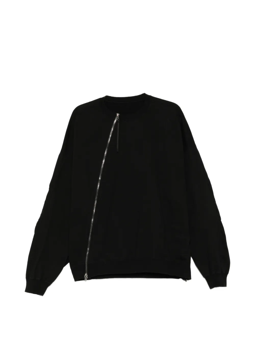 The Viridi-anne Sweat Zip-up Cardigan In Black