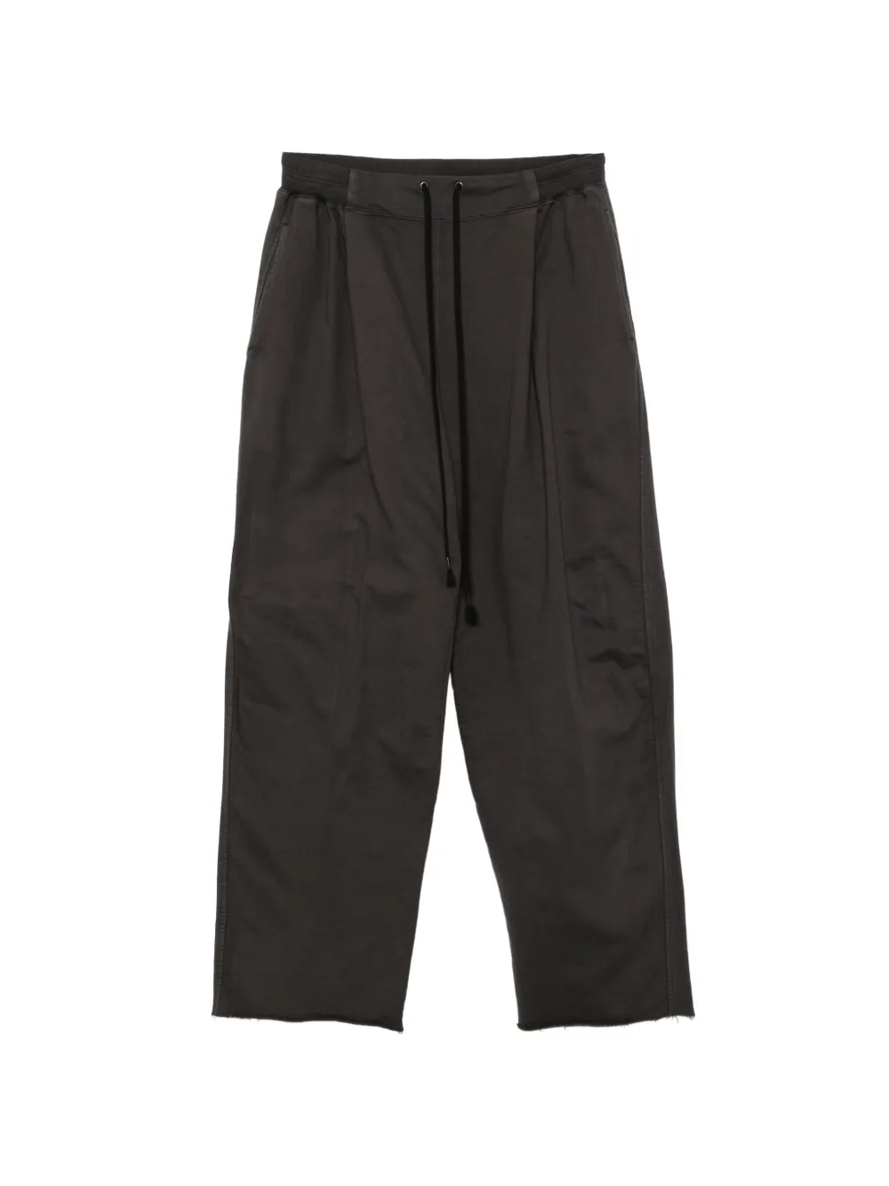 The Viridi-Anne drawstring raw-cut trousers - Grigio