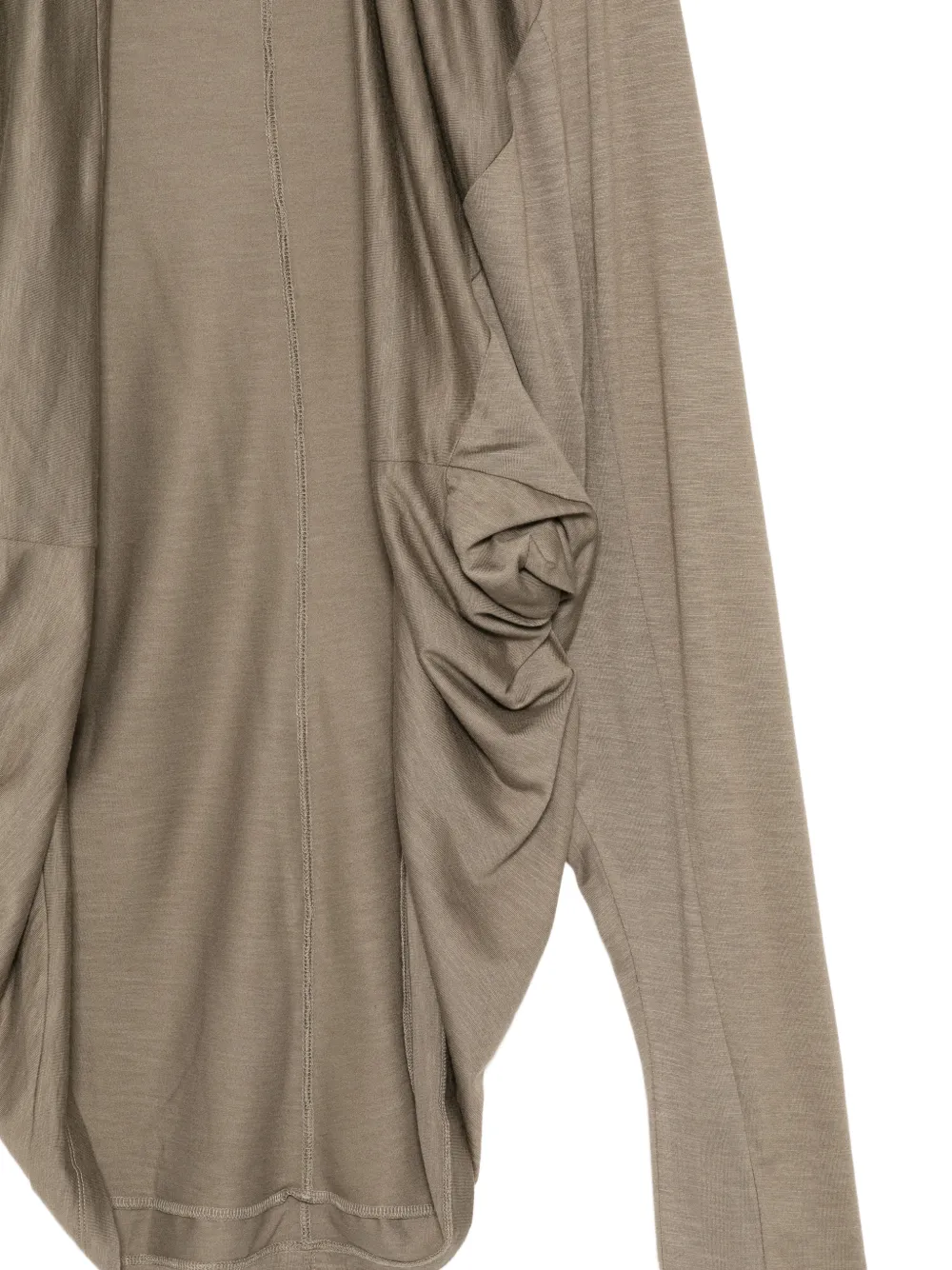 Julius Gedrapeerd vest met vlakken Beige
