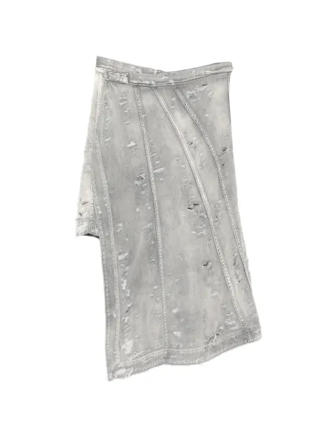 Julius distressed paneled skirt