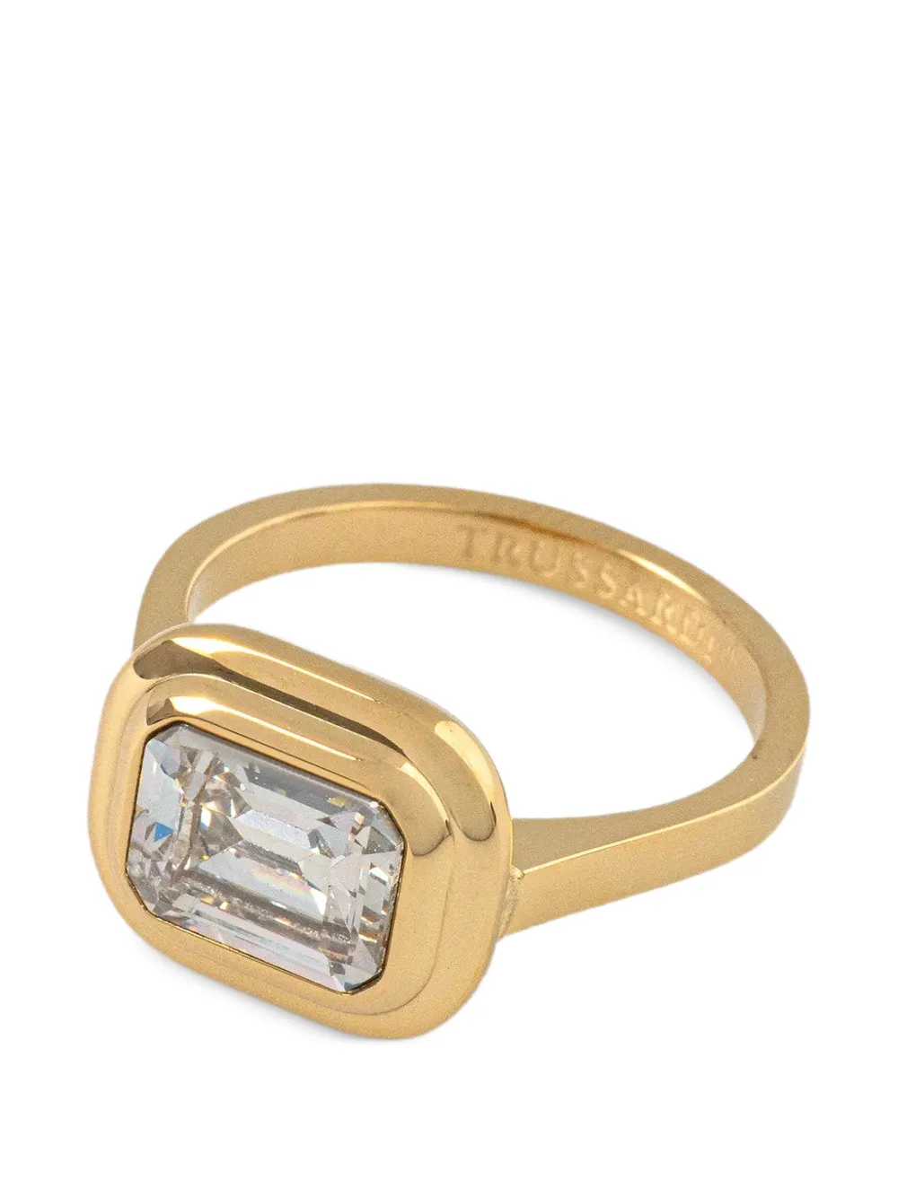 Trussardi Anello con cristalli - Oro