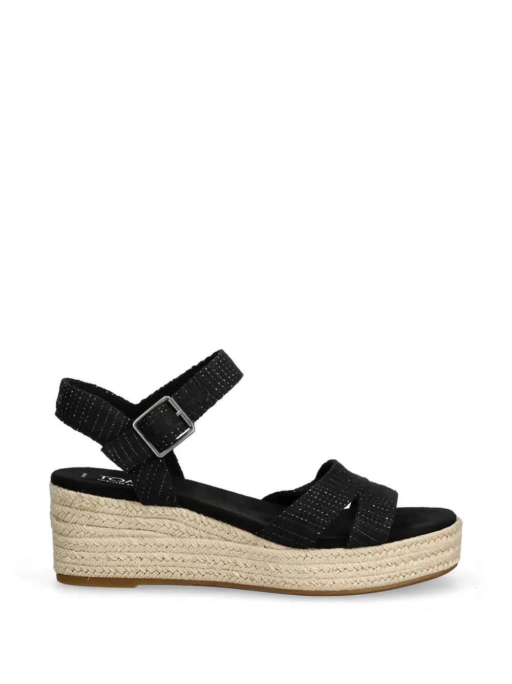 Toms Audrey espadrilles met gesp Zwart