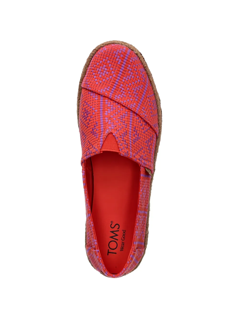 Toms braided trim flat espadrilles Rood