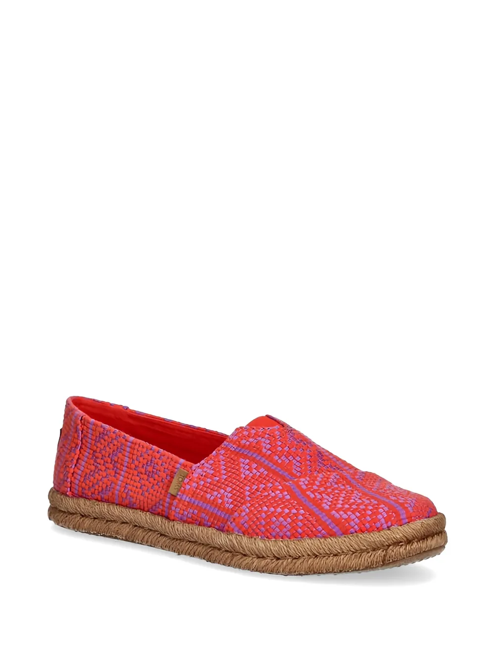 Toms braided trim flat espadrilles Rood