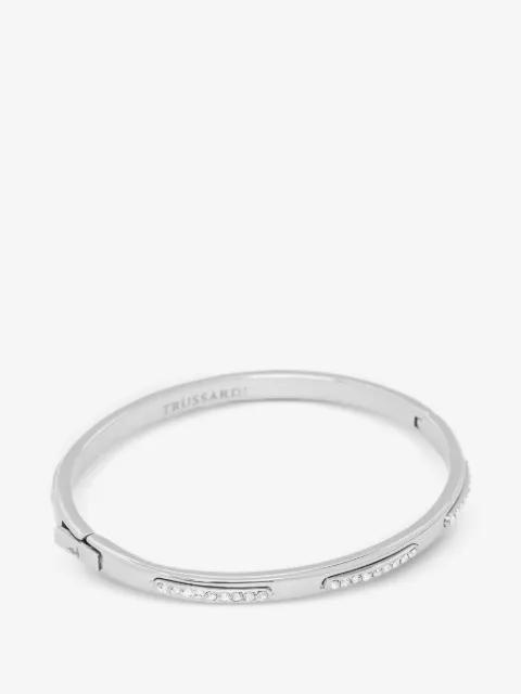 Trussardi crystal-embellished bangle bracelet