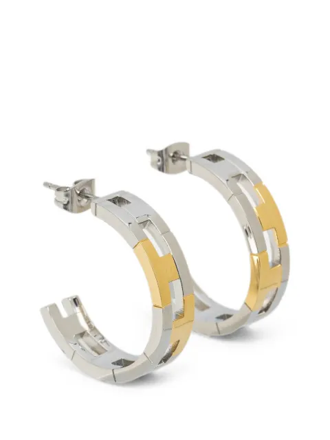 Trussardi cut-out hoop earrings