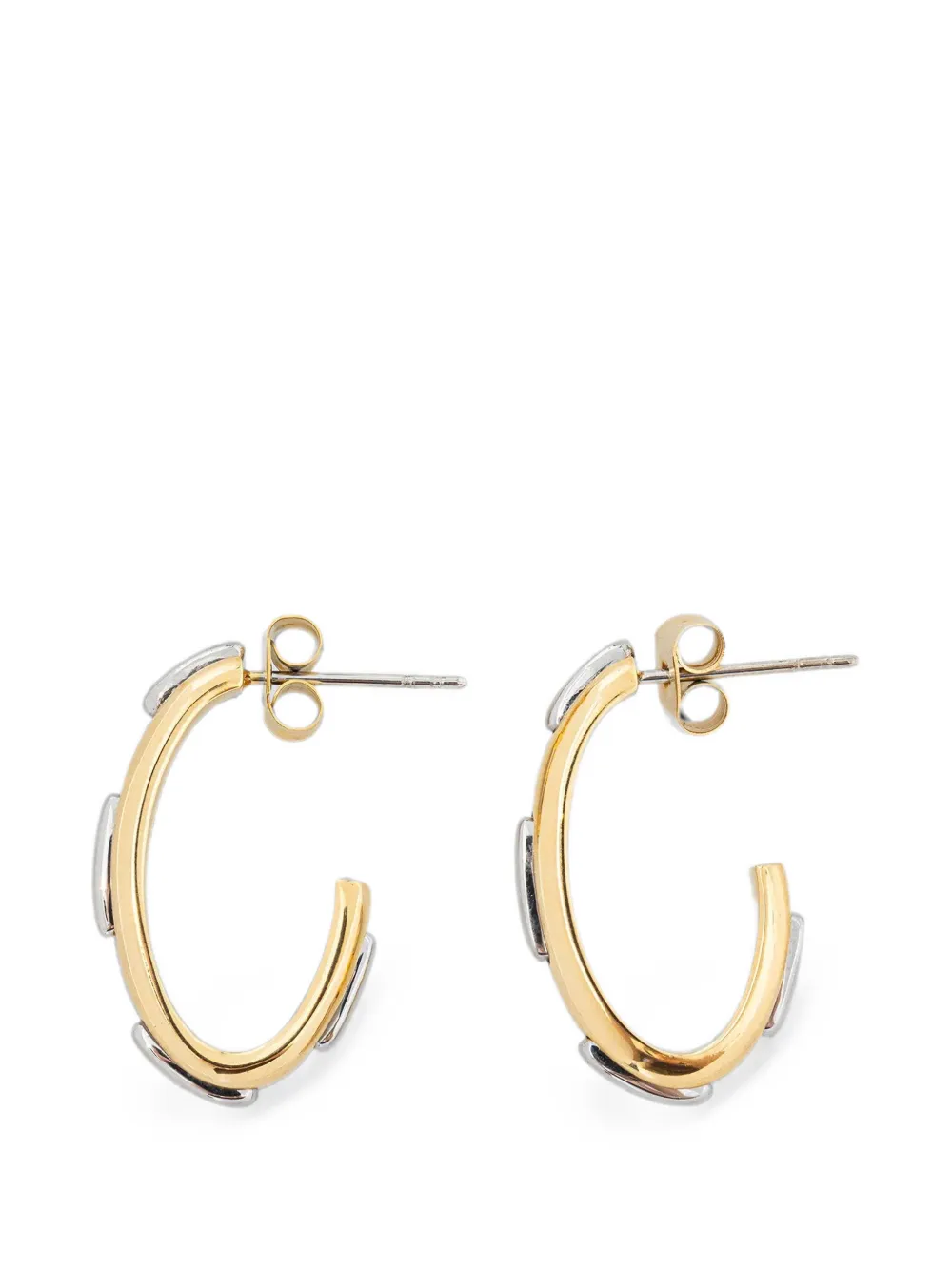 Trussardi two-tone hoop earrings - Oro