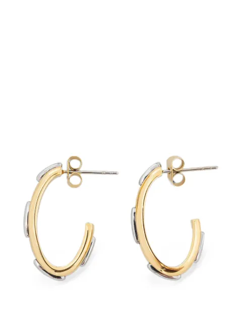 Trussardi two-tone hoop earrings