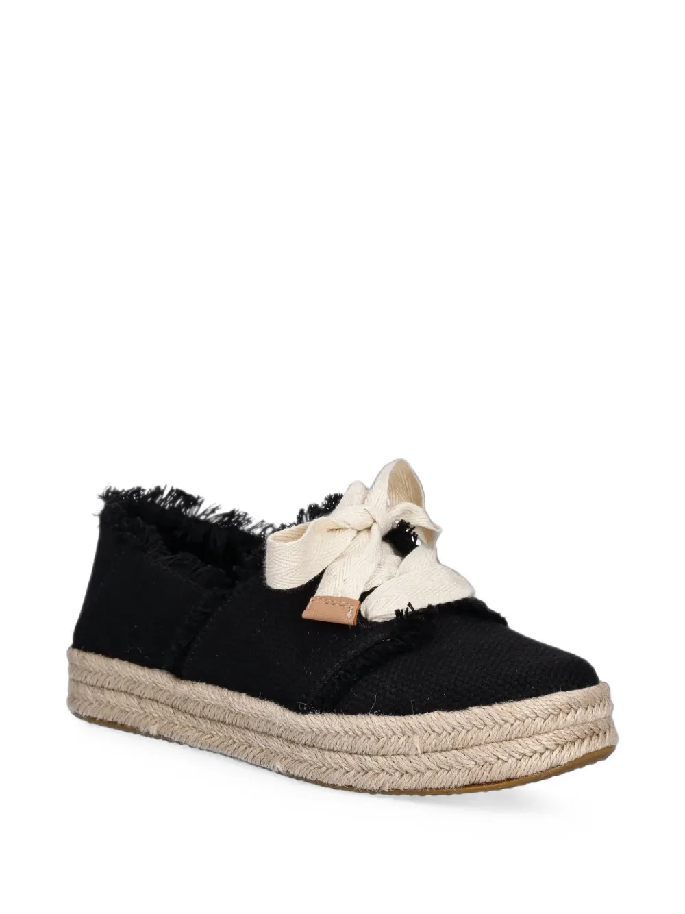 Toms Carolina frayed espadrille sneakers Zwart