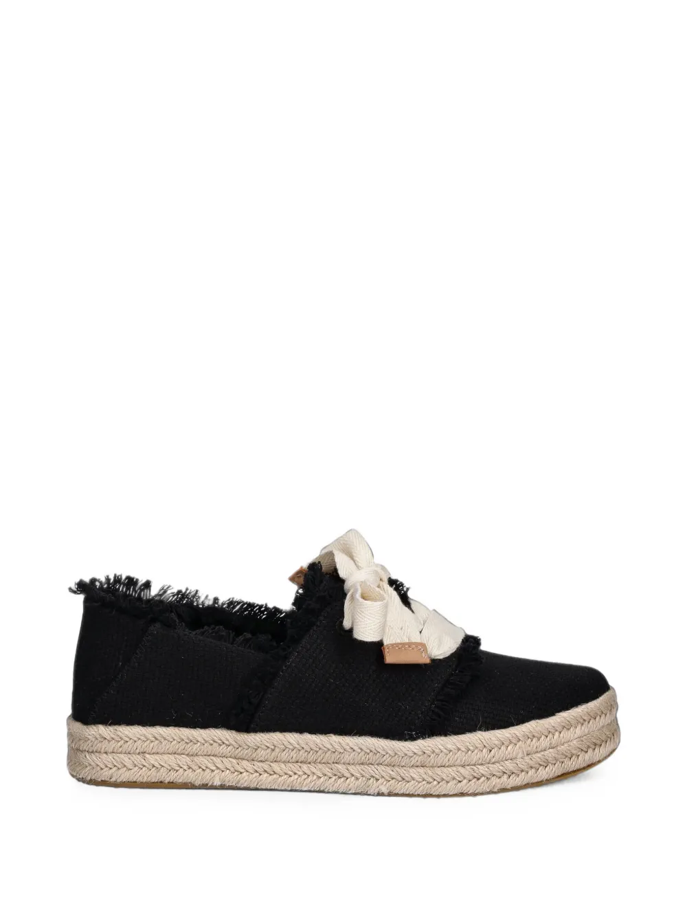 Toms Carolina frayed espadrille sneakers Zwart