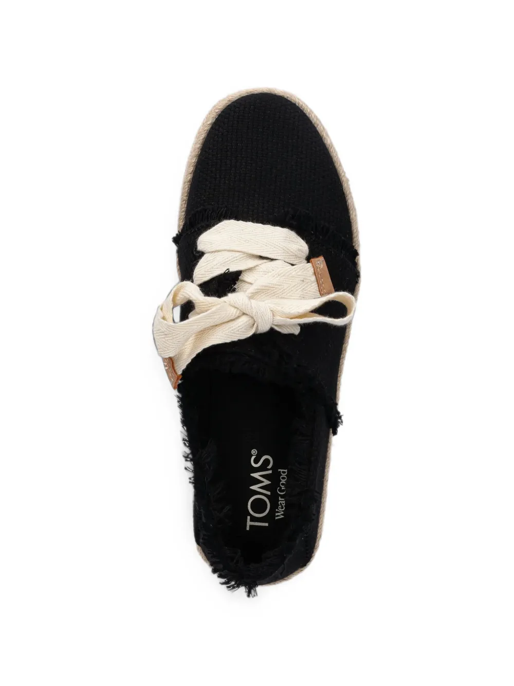 Toms Carolina frayed espadrille sneakers Zwart
