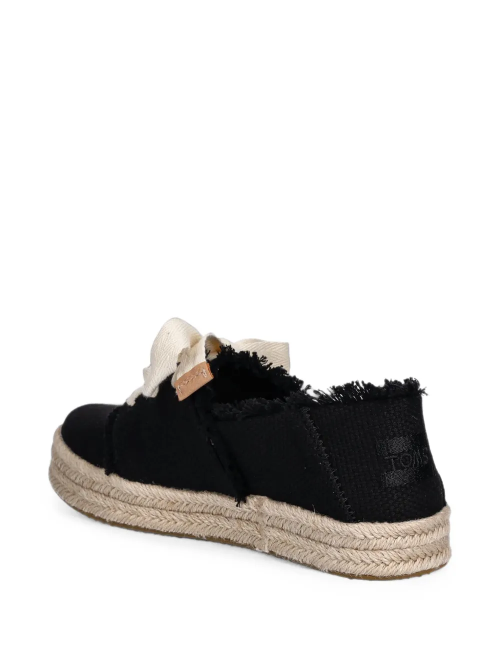 Toms Carolina frayed espadrille sneakers Zwart