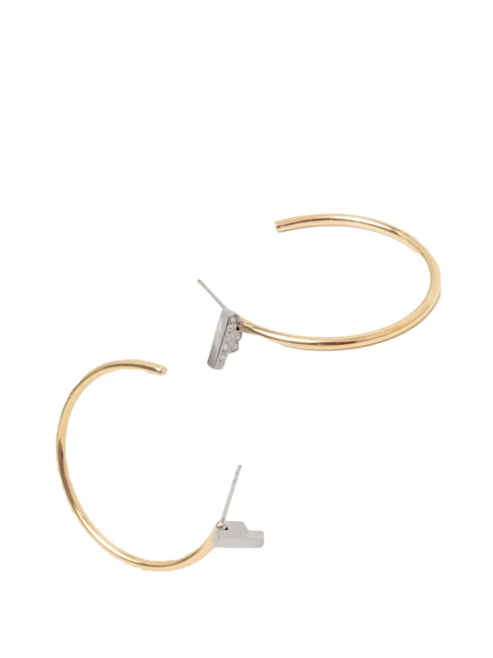 Trussardi crystal-embellished hoop earrings - Gold