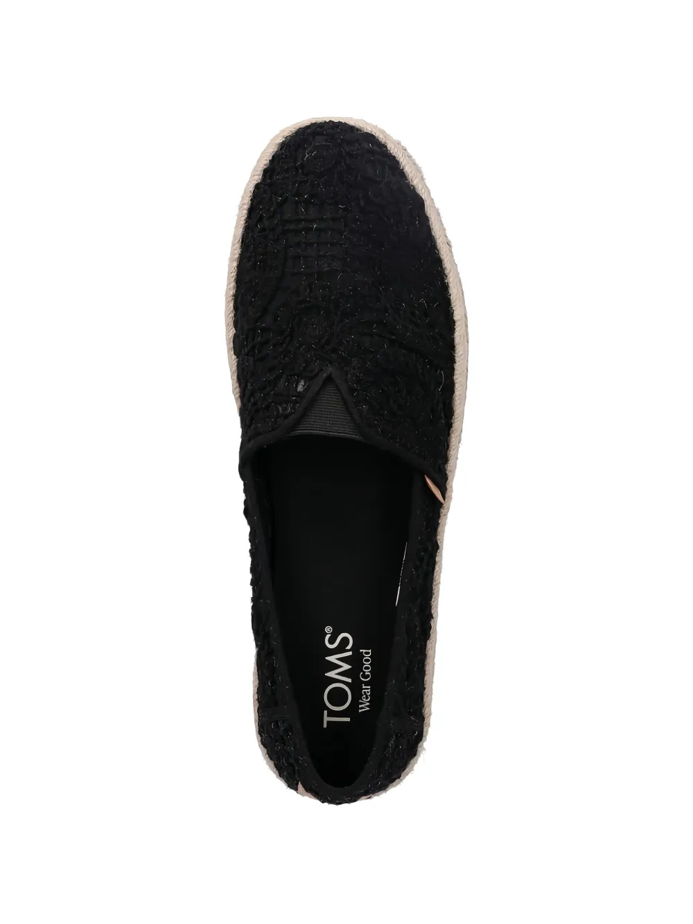 Toms crochet espadrilles Zwart